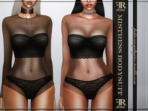 Sims 4 — Mistress Bodysuit by FashionRoyaltySims — Standalone Custom thumbnail 4 swatches HQ texture Compatible with HQ