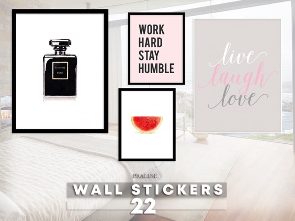 Sims 4 — Wall Stickers 22 by Pralinesims — By Pralinesims