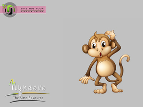 Sims 3 — Aura Monkey Sticker V2 by NynaeveDesign — Aura Play Room Decor - Monkey Sticker V2 Located in: Decor - Paintings