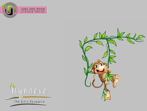 Sims 3 — Aura Monkey Sticker V1 by NynaeveDesign — Aura Play Room Decor - Monkey Sticker V1 Located in: Decor - Paintings