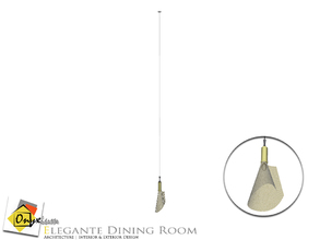 Sims 4 — Elegante Twisted Ceiling Lamp High by Onyxium — Onyxium@TSR Design Workshop Dining Room Collection | Belong 2018