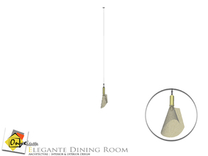 Sims 4 — Elegante Twisted Ceiling Lamp Medium by Onyxium — Onyxium@TSR Design Workshop Dining Room Collection | Belong
