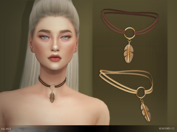 Sims 4 — Palmer Choker - Heavendy-cc by Enriques4 — New Mesh 8 Swatches Custom Thumbnail All Lods Base Game Compatible