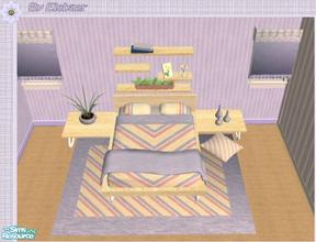 Sims 2 — Ioria Bedroom Crayon by Eisbaerbonzo — Modern Bedroom in crayon colours for pastrel lovers. Window deco is a