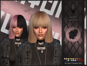 Sims 4 — Nightcrawler-Alive by Nightcrawler_Sims — NEW HAIR MESH T/E Smooth bone assignment All lods Ambient occlusion