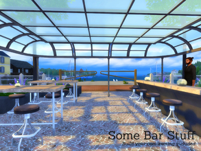 Sims 4 — Some Bar Stuff by Angela — Some Bar Stuff set. This set contains the following items: Functioning Bar, High