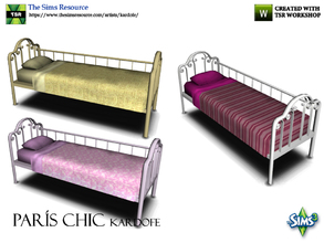 Sims 3 — kardofe_París Chic_Bed by kardofe — Forging bed in the form of a sofa, flirtatious and feminine