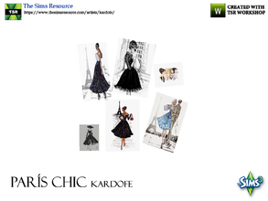 Sims 3 — kardofe_París Chic_Posters by kardofe — Collection of posters with high fashion sketches