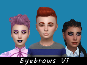 Sims 4 — MK Eyebrows V1 (All Ages) by MissKirika — Basic Eyebrows for all ages. Base game compatible.