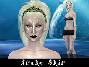 Sims 4 — Snake Skin Overlay by MissKirika — Have you ever wanted your sims to be more like snakes? ....no? Well, now they