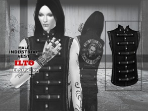 Sims 4 — ILTO - Industrial Vest - Male by Helsoseira — Name : ILTO - The Lost Boys Theme : Goth/Industrial Sub part Type