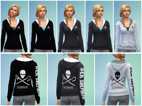 Sims 4 — Jolly Roger Sweat for Female by Nerwen6662 — You can now show your beliefs in the Sims ! - base game compatible