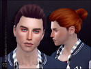 Sims 4 — Anto - Blackout (Hair) by Anto — Bun for your male sims! I tried to make it look messy and super detailed, and I