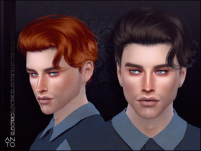 Sims 4 — Anto - Electric (Hair) by Anto — Fancy curly hairstyle for your lads :) Comes in a bunch of colours, natural and