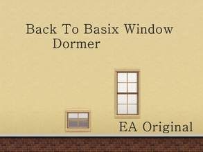 Sims 3 — MZ_Back To Basix Dormer Window by missyzim — A dormer window to match the EA Back to Basix windows.