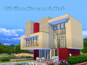 Sims 4 — MB-Glass_Stone_and_Steel by matomibotaki — Modern loft house for a single or a couple with stylish details and
