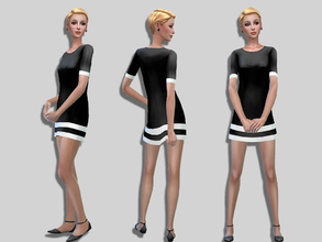 Sims 4 — Twiggy by _Simalicious_ — Twiggy was (she's not dead !) a british model in the 60' This dress comes with 12