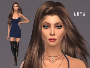 Sims 4 — ARYA by aesthetic2 — Hey TSR community! This is my first upload, so I hope you enjoy. In order for this sim to