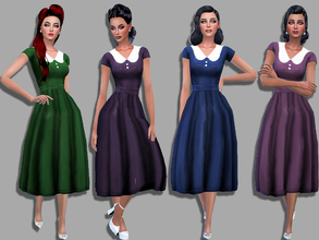 Sims 4 — Audrey by _Simalicious_ — With this dress you will look as Audrey Hepburn... 8 colors, teen to elder, everyday,