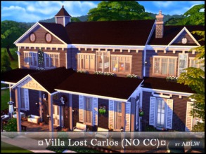 Sims 4 — Villa Last Carlos *No CC* by ADLW — The villa was created in Newcrest on a plot of 30 * 20. Family house owned