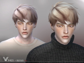 Sims 4 — WINGS-OE0520 by wingssims — This hair style has 20 kinds of color File size is about 14MB Hope you like it!