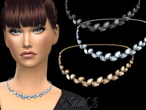 Sims 4 — NataliS_Pear cut crystals necklace-versioEnter title here... by Natalis — Pear cut crystals necklace-version 2.