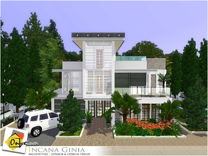 Sims 3 — Incana Ginia by Onyxium — On the first floor: Living Room | Dining Room | Kitchen | Bathroom | Garage On the