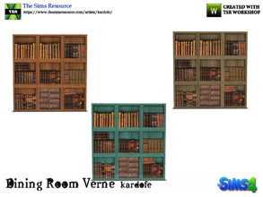 Sims 4 — kardofe_Dining Room Verne_Wall of books by kardofe — Wall of books, you can put as many as you want, it works