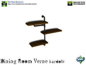 Sims 3 — kardofe_Dining Room Verne_Shelf by kardofe — Steampunk wall shelf, made with pipes and wood