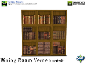 Sims 3 — kardofe_Dining Room Verne_Wall of books by kardofe — Wall of books, you can put as many as you want