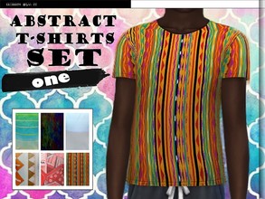 Sims 4 — Abstract T-shirt Set_1_Male Child by -KaiSims- — 6 Abstract design t-shirts for your child male sims.~ Gender: