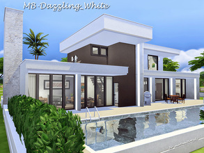 Sims 4 — MB-Dazzling_White by matomibotaki — Modern, stylish architecture combined with straight and clear built lines,