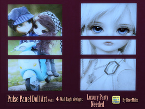 Sims 4 — Pulse Panel Doll Art Vol.1 - Luxury Party Needed by Bree_miles — Doll wall art on a wall light! 