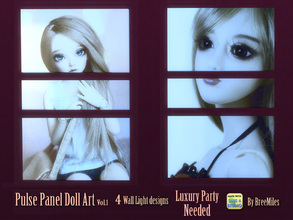 Sims 4 — Pulse Panel Doll Art Vol.2 - Luxury Party Needed by Bree_miles — Doll Art on a wall light panel