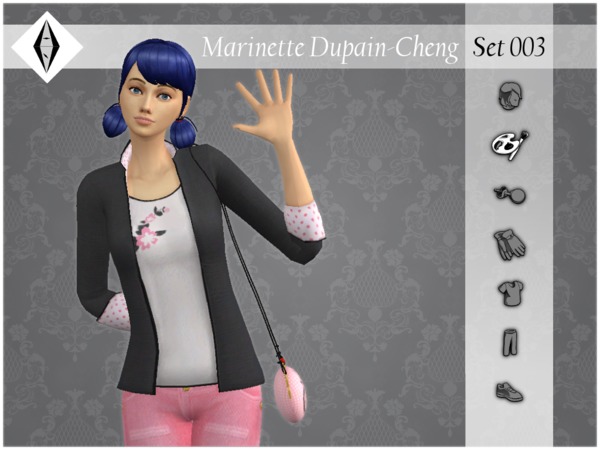 Sims 4 — Marinette Dupain-Cheng - Set003 - Face Paint - Contacts by AleNikSimmer — THIS PACK HAS ONLY CONTACTS. -TOU-: