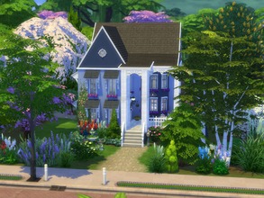 Sims 4 — Blue Garden Grove by texxasrose — If you value your privacy, this is the home for you, because neighbors will