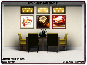 Sims 3 — Dess_A Little Taste of Home_SET.* by Xodess — This set consists of three single file paintings, all based around