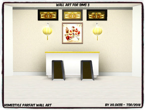 Sims 3 — Dess_Homestyle Parfait_ART.* by Xodess — This painting is part of the 'A LITTLE TASTE OF HOME' set. It is one