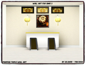 Sims 3 — Dess_Pumpkin Trifle_ART.* by Xodess — This painting is part of the 'A LITTLE TASTE OF HOME' set. It is one
