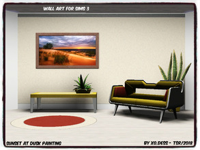 Sims 3 — Dess_Sunset at Dusk_ART.* by Xodess — This wall art is a single file painting and is part of the 'LAKE BEAUTY