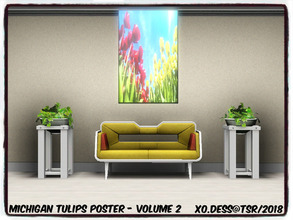 Sims 3 — Dess_Michigan Tulips Poster. V2* by Xodess — This is a single file of one painting. It is part of the 'MICHIGAN