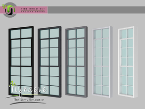 Sims 4 — Vibe Tall Window 1 tile (closed) by NynaeveDesign — Vibe Build Set - Tall Window -1 tile (closed) Located in