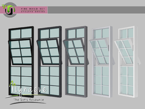 Sims 4 — Vibe Tall Window - 1 tile (open) by NynaeveDesign — Vibe Build Set - Tall Window - 1 tile (open) Located in