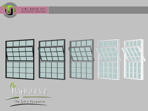 Sims 4 — Vibe Tall Window - 2 tiles (open) by NynaeveDesign — Vibe Build Set - Tall Window - 2 tiles (open) Located in