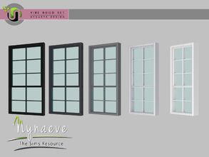 Sims 4 — Vibe Short Window - 1 tile (closed) by NynaeveDesign — Vibe Build Set - Short Window - 1 tile (closed) Located