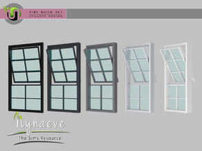 Sims 4 — Vibe Short Window - 1 tile (open) by NynaeveDesign — Vibe Build Set - Short Window - 1 tile (open) Located in