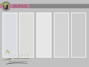 Sims 4 — Vibe White Wallpaper by NynaeveDesign — Vibe Build Set - White Wallpaper Located in Build - Wall Patterns -