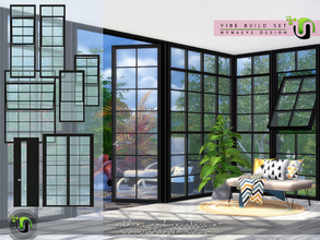 Sims 4 — Vibe Build Set by NynaeveDesign — Enhance the architectural lines of your sim's house with these rectangular