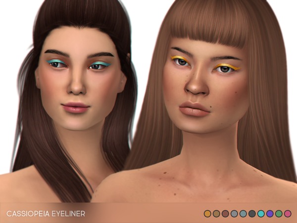 Sims 4 — Cassiopeia Eyeliner by pixelette — - HQ compatible - 10 swatches - Teen to elder - Custom thumbnail