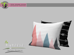 Sims 4 — Erin Throw Pillow by NynaeveDesign — Erin Dining Room Decor - Throw Pillow Located in: Decor - Miscellaneous